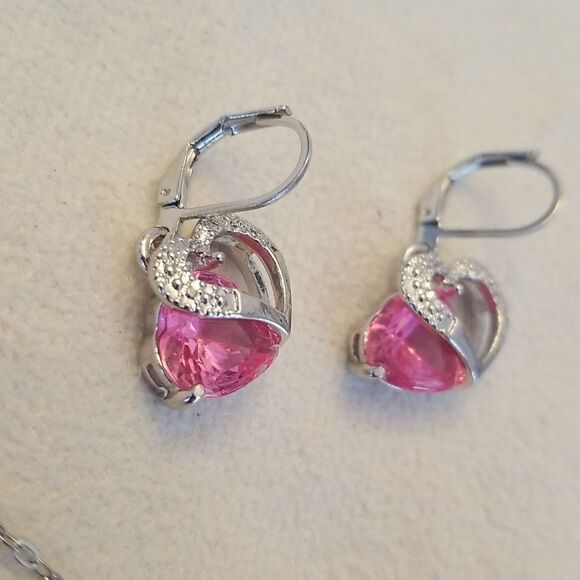 ❤ Hot Pink Heart Jewelry Set - Picture 5 of 7